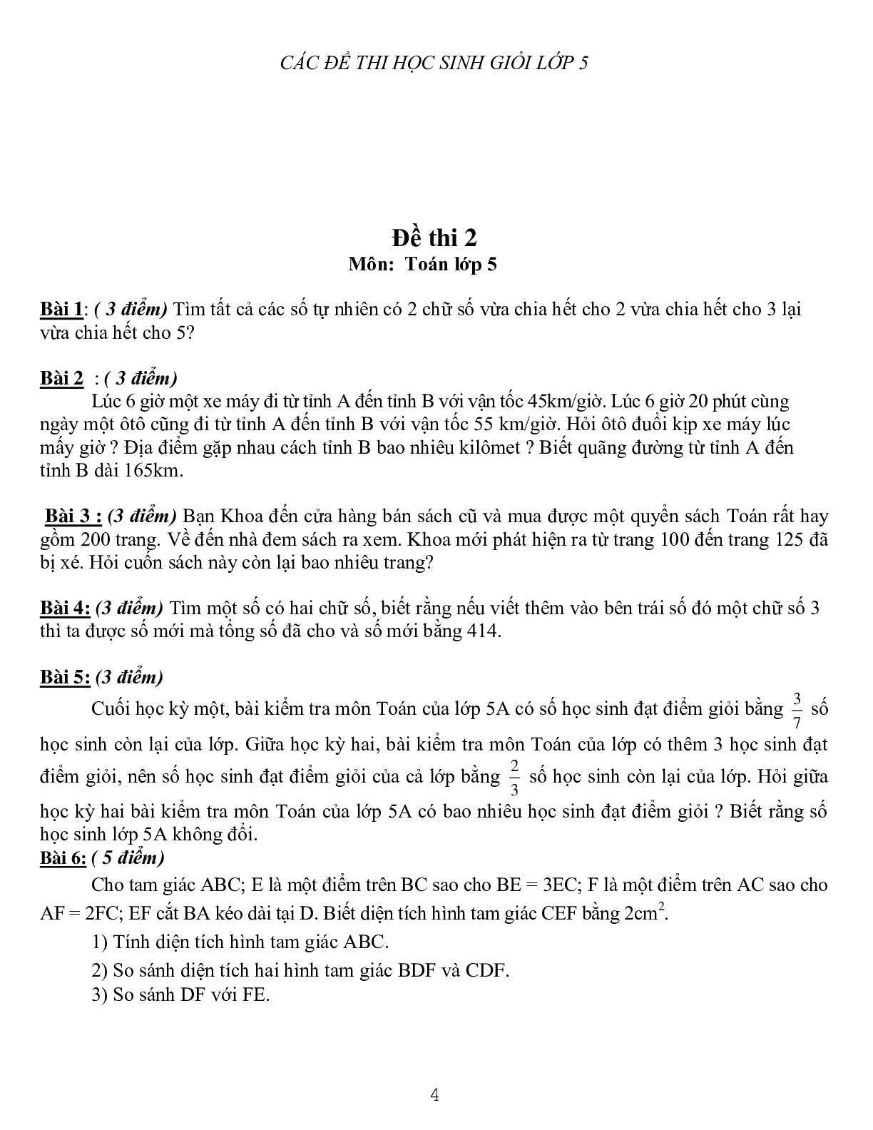 Bộ đề thi HSG môn Toán lớp 5 có đáp án chi tiết (100 đề) (trang 4)