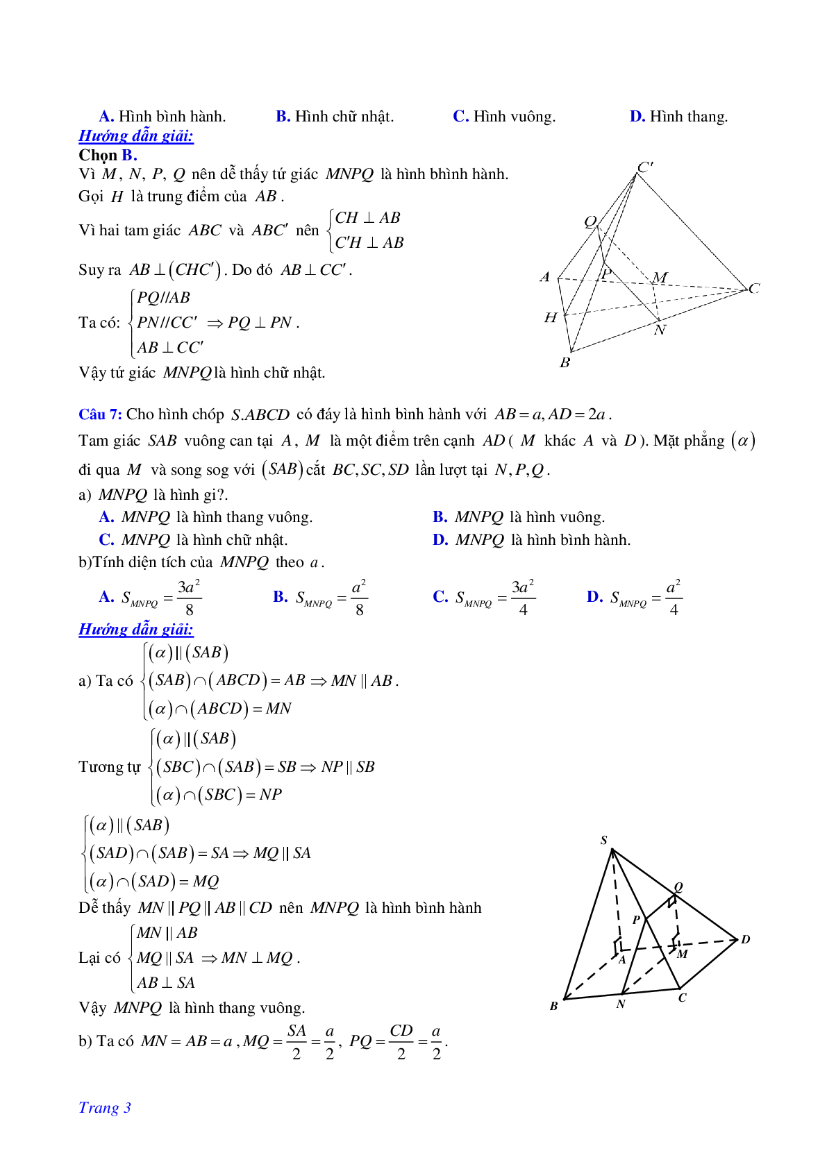 Phương pháp giải và bài tập về Cách chứng minh hai đường thẳng vuông góc (trang 3)
