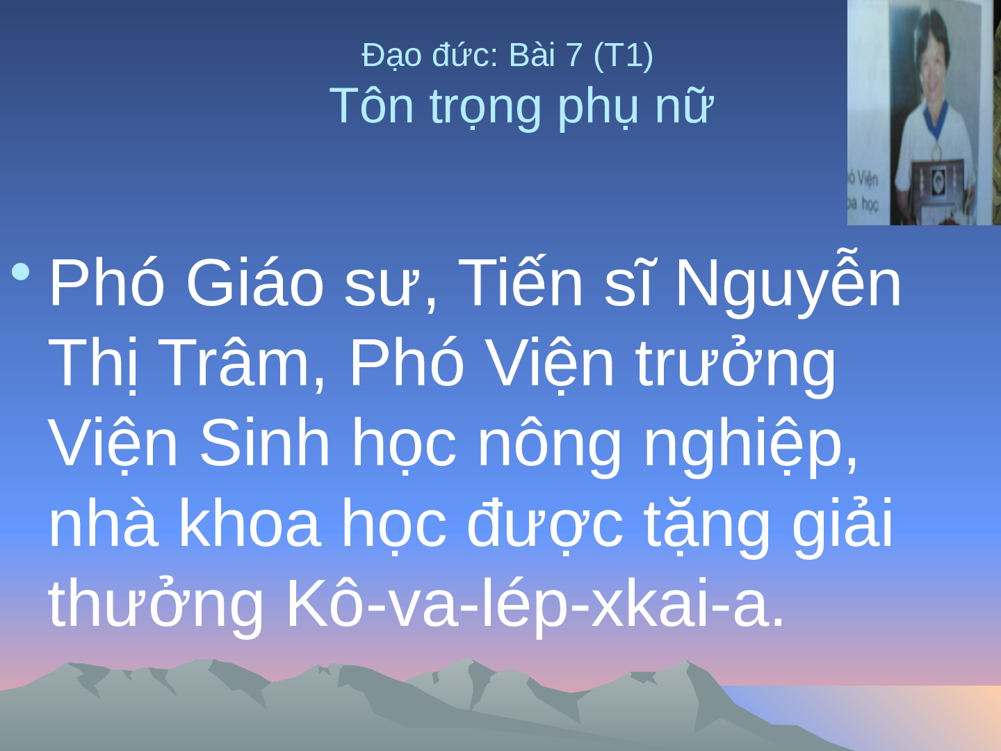 Giáo án Đạo đức 5 Bài 7: Tôn trọng phụ nữ (trang 8)