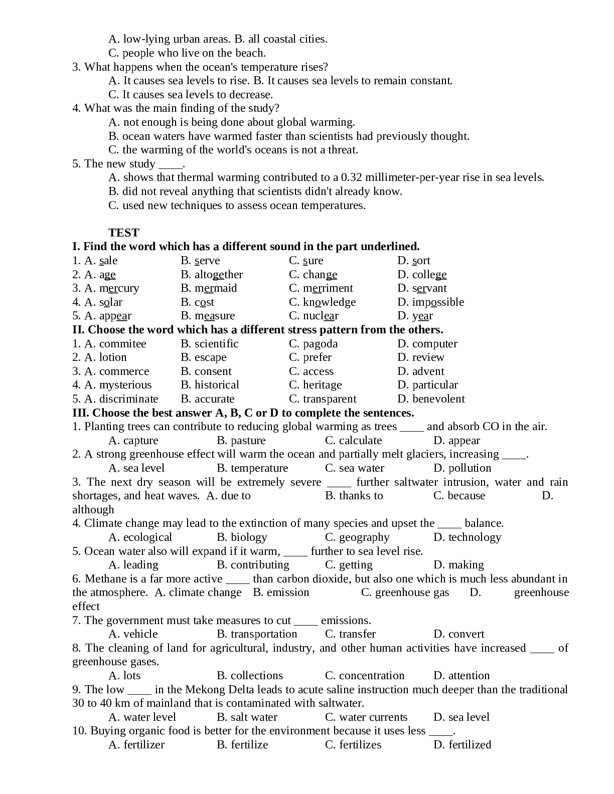 Đề cương ôn tập Tiếng Anh giữa học kì 2 đầy đủ (trang 9)