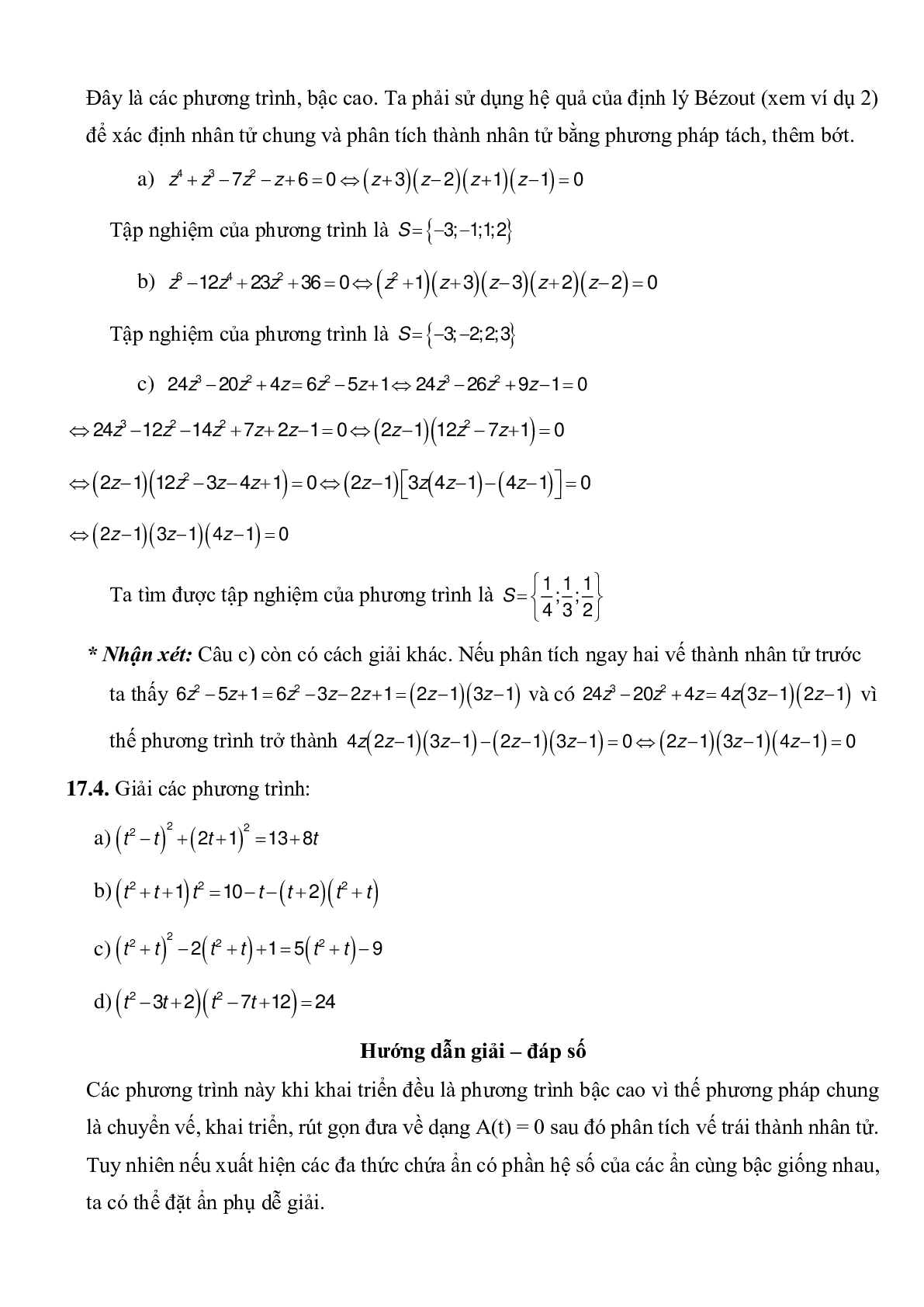 Phương trình tích - Đại số toán 8 (trang 10)