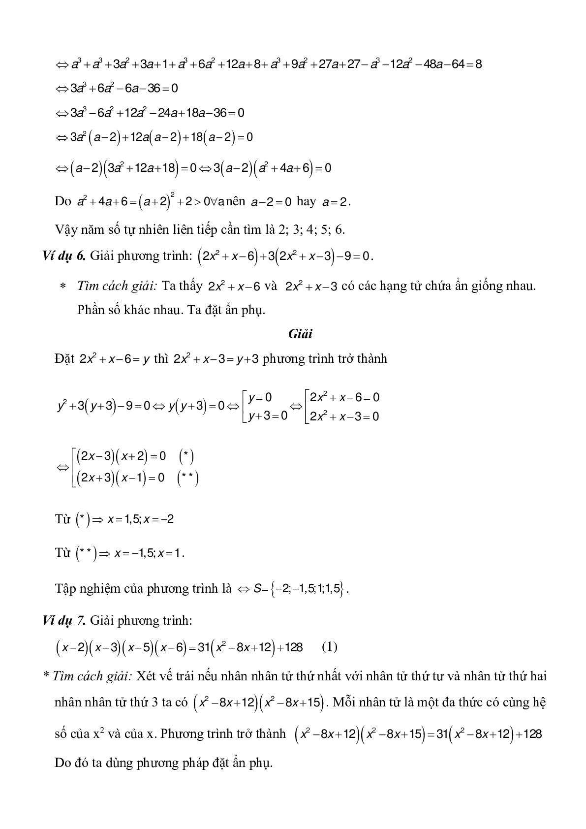 Phương trình tích - Đại số toán 8 (trang 5)