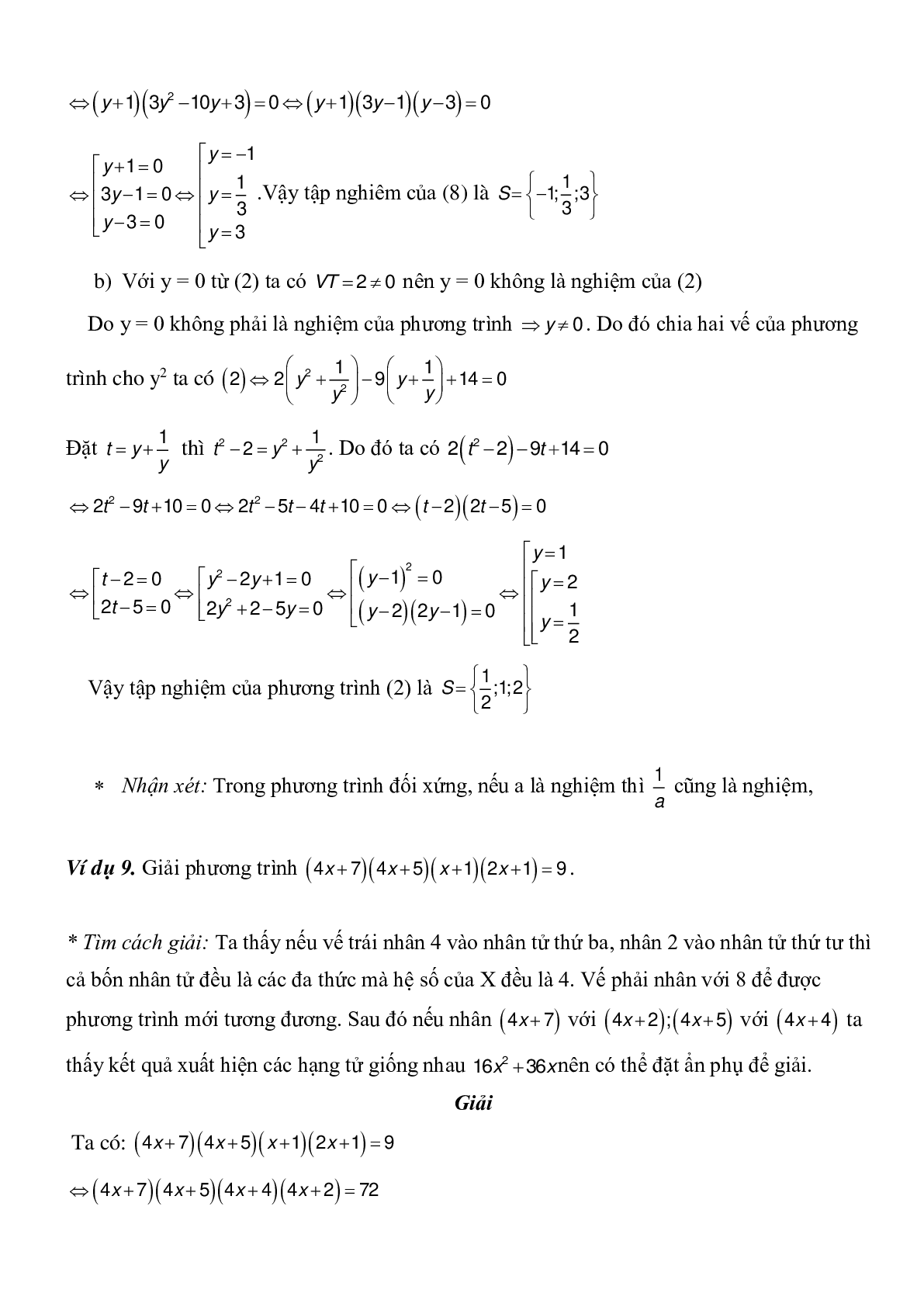 Phương trình tích - Đại số toán 8 (trang 7)