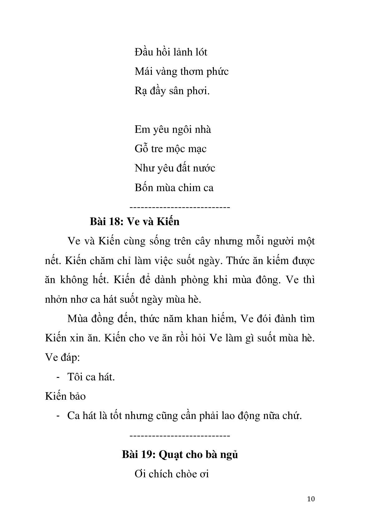 Tập đọc cho bé môn Tiếng Việt lớp 1 (trang 10)