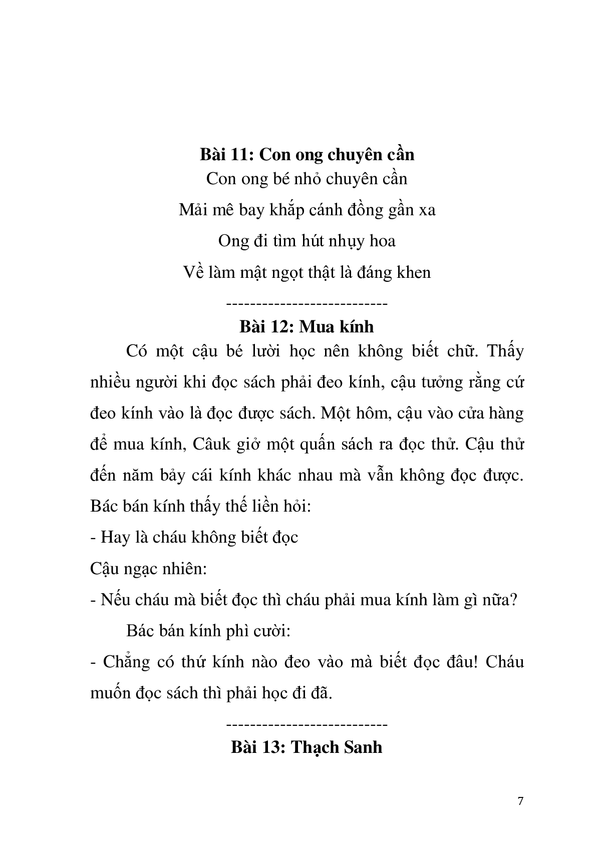 Tập đọc cho bé môn Tiếng Việt lớp 1 (trang 7)