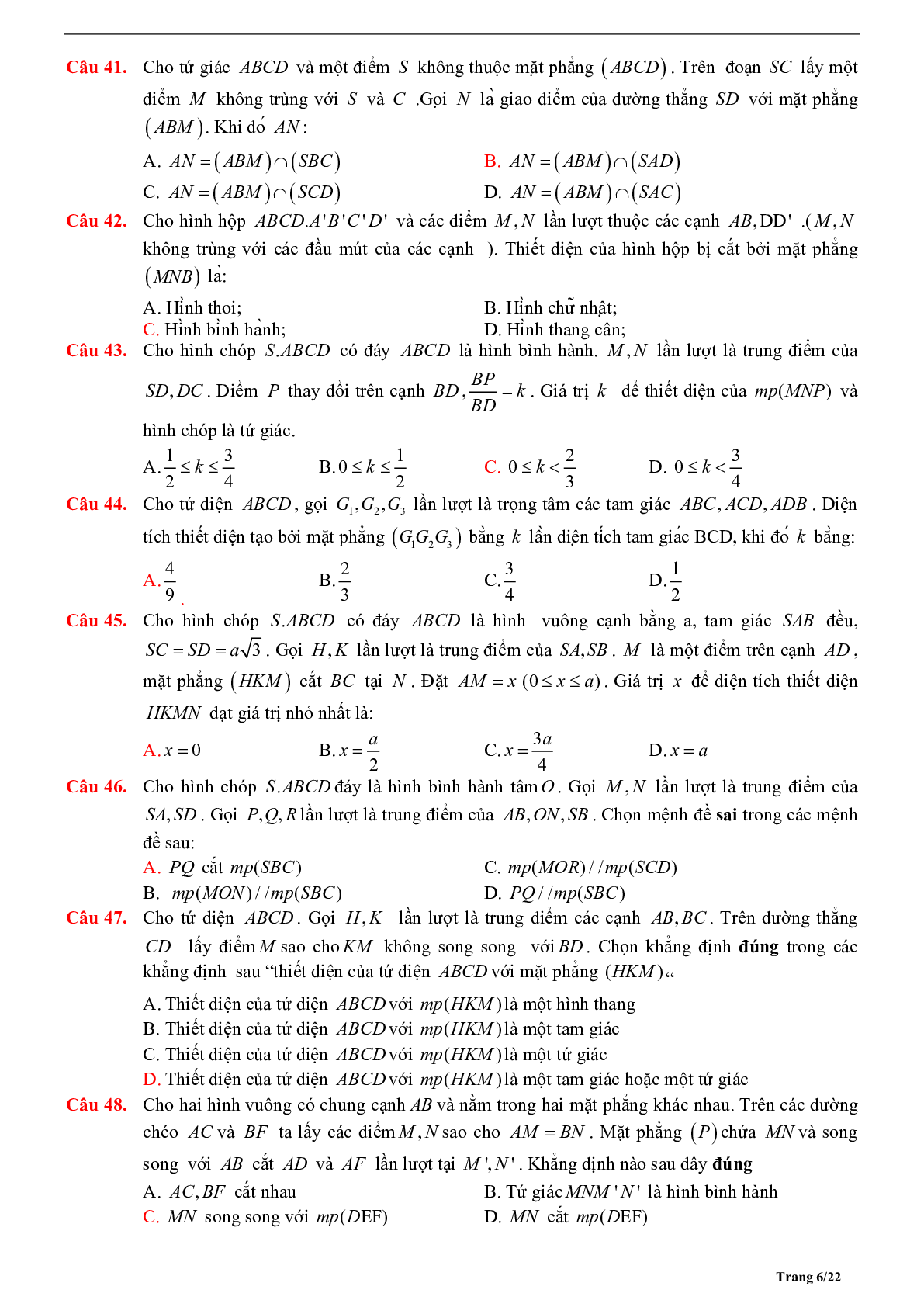 Phương pháp giải về Quan hệ song song trong không gian 2023 (lý thuyết và bài tập) (trang 6)