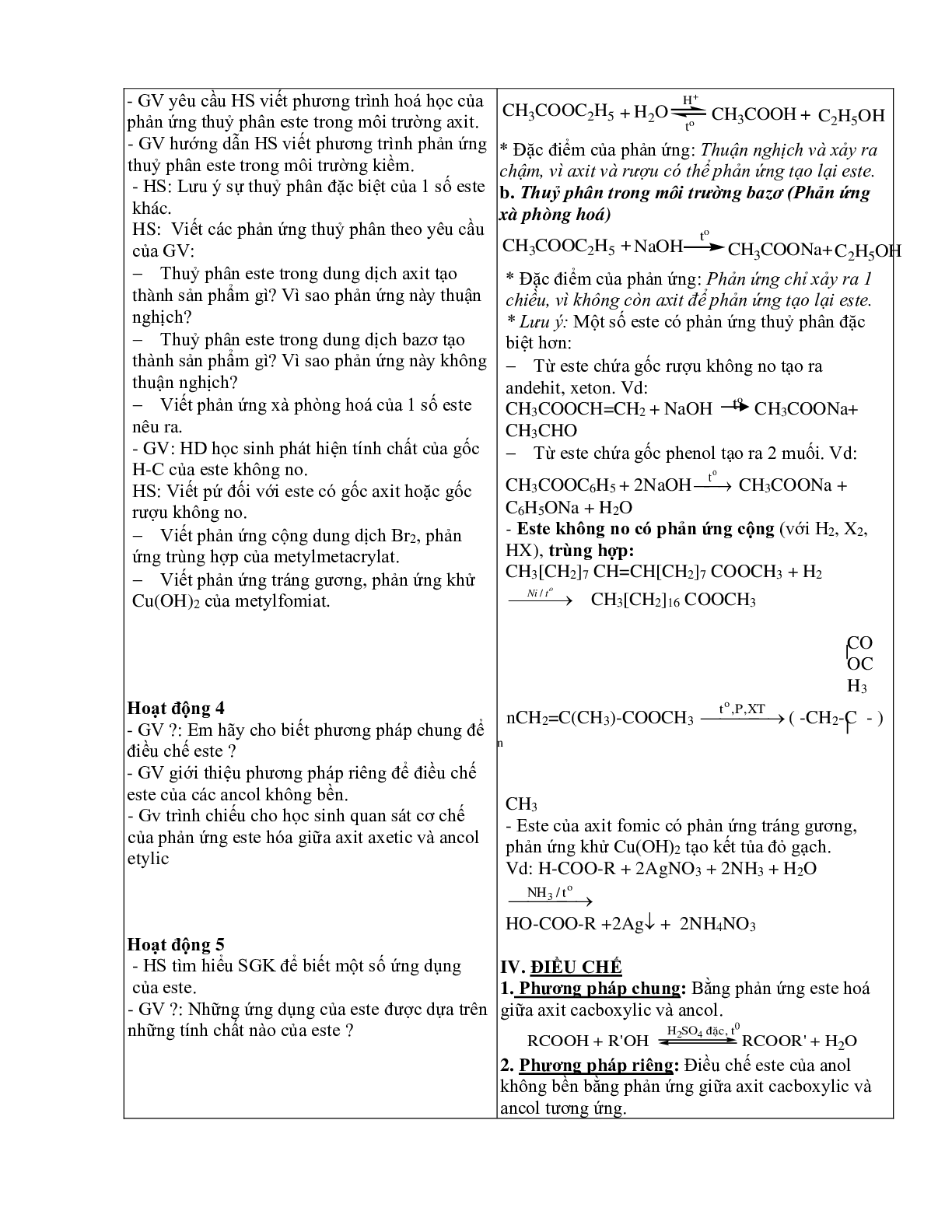 GIÁO ÁN HOÁ HỌC LỚP 12 CHƯƠNG 1 (trang 3)