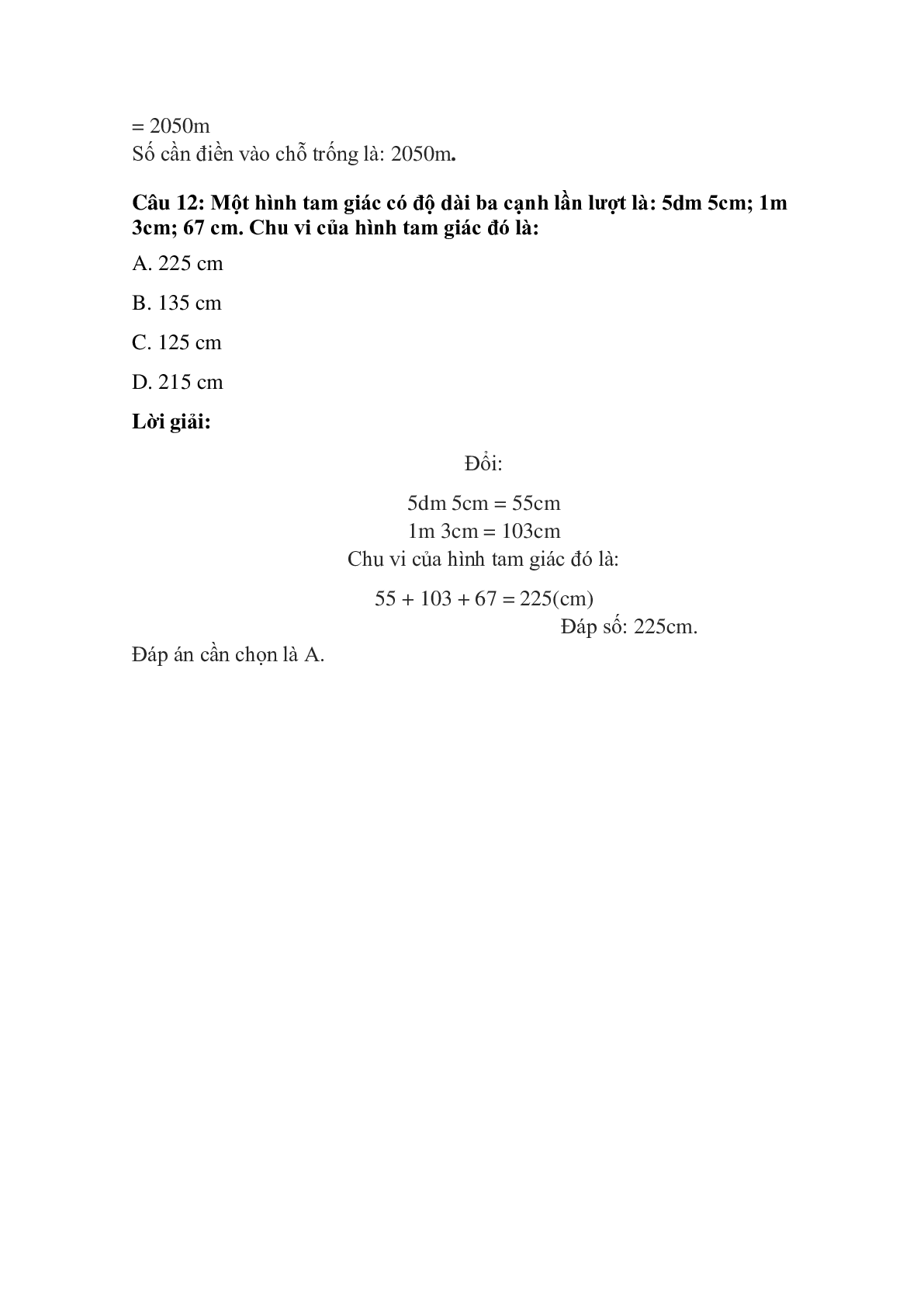Trắc nghiệm Đề-ca-mét. Héc-tô-mét. Bảng đơn vị đo độ dài có đáp án – Toán lớp 3 (trang 5)