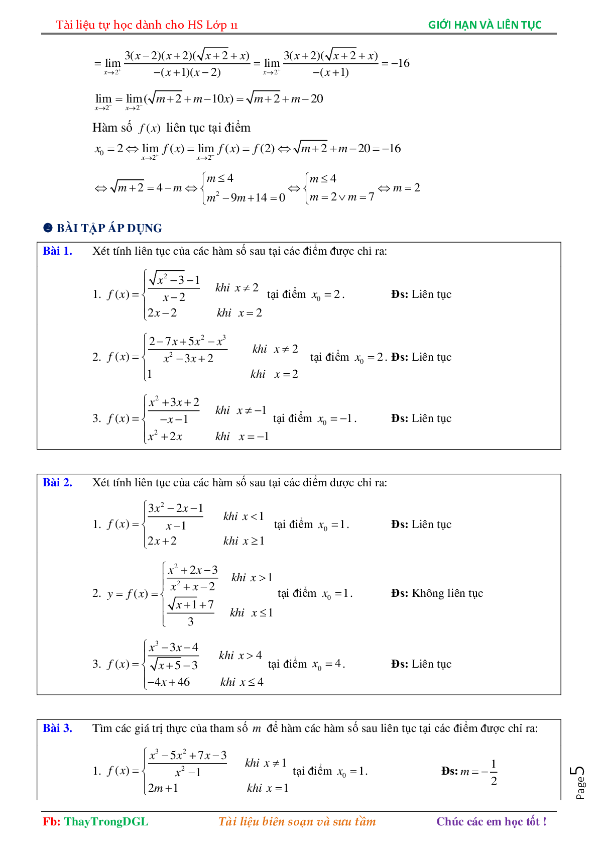 Tài liệu tự học hàm số liên tục (trang 5)