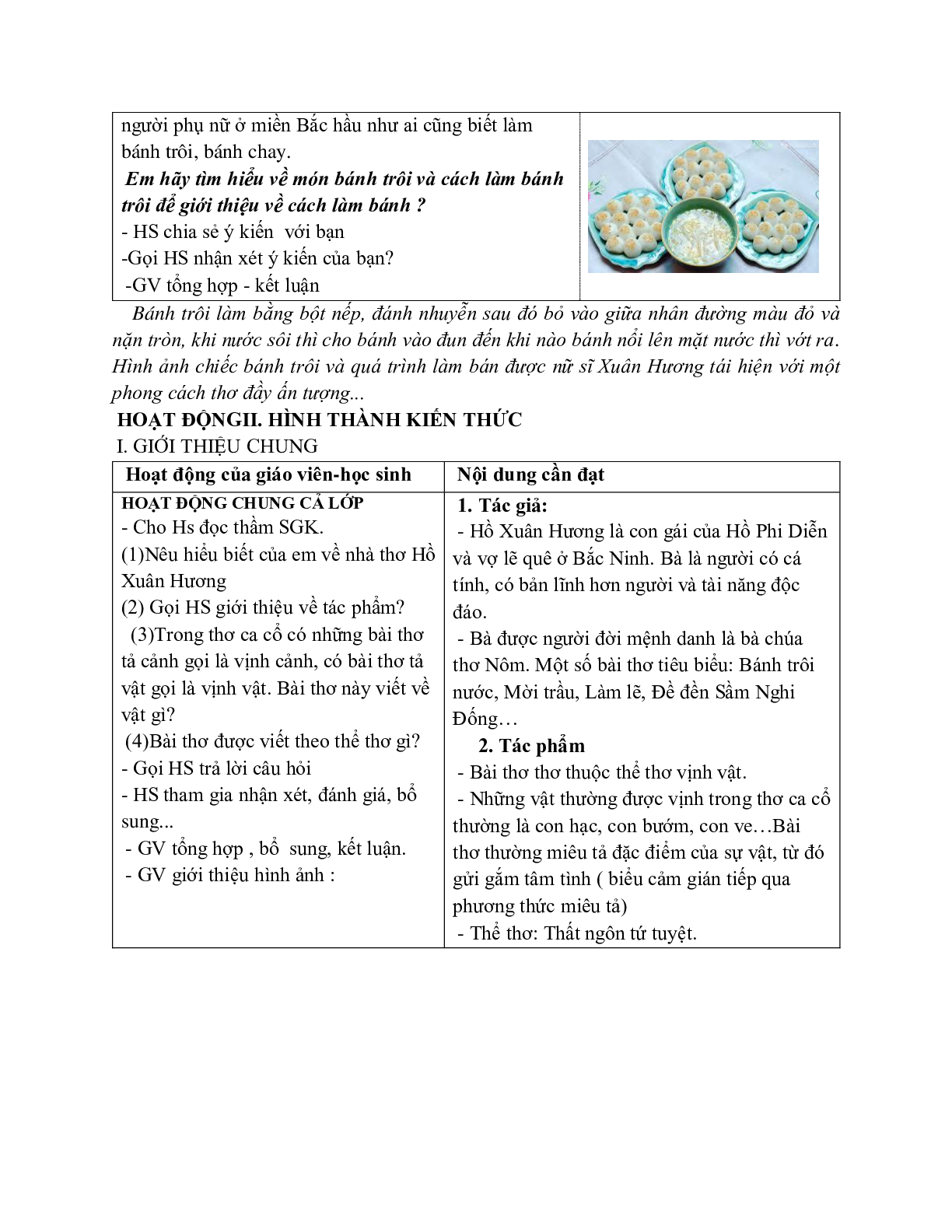 Giáo án ngữ văn lớp 7 Tuần 7 Tiết 26: Bánh trôi nước mới nhất (trang 2)
