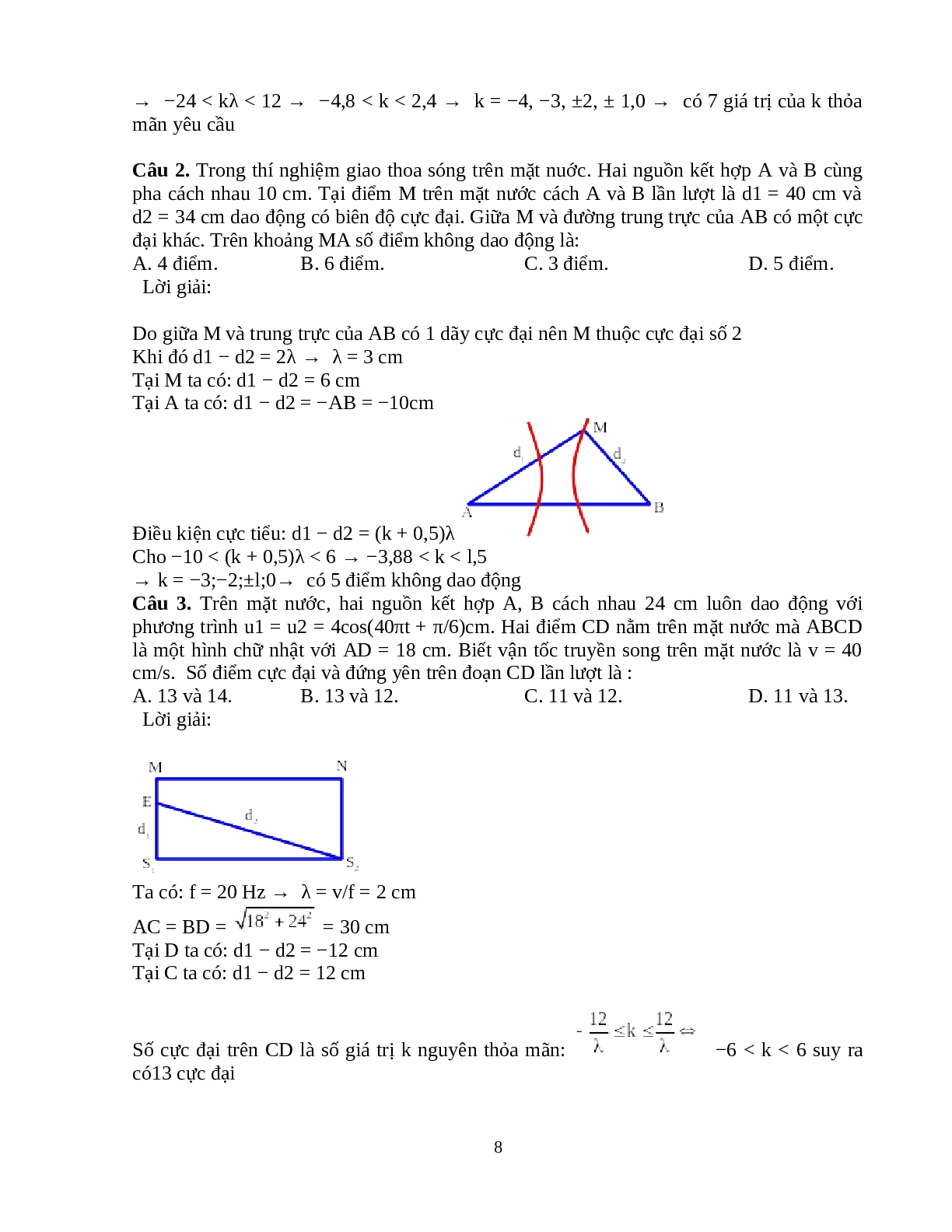 Lý thuyết, bài tập về Sóng cơ chọn lọc, có đáp án - Vật lí 12 (trang 8)