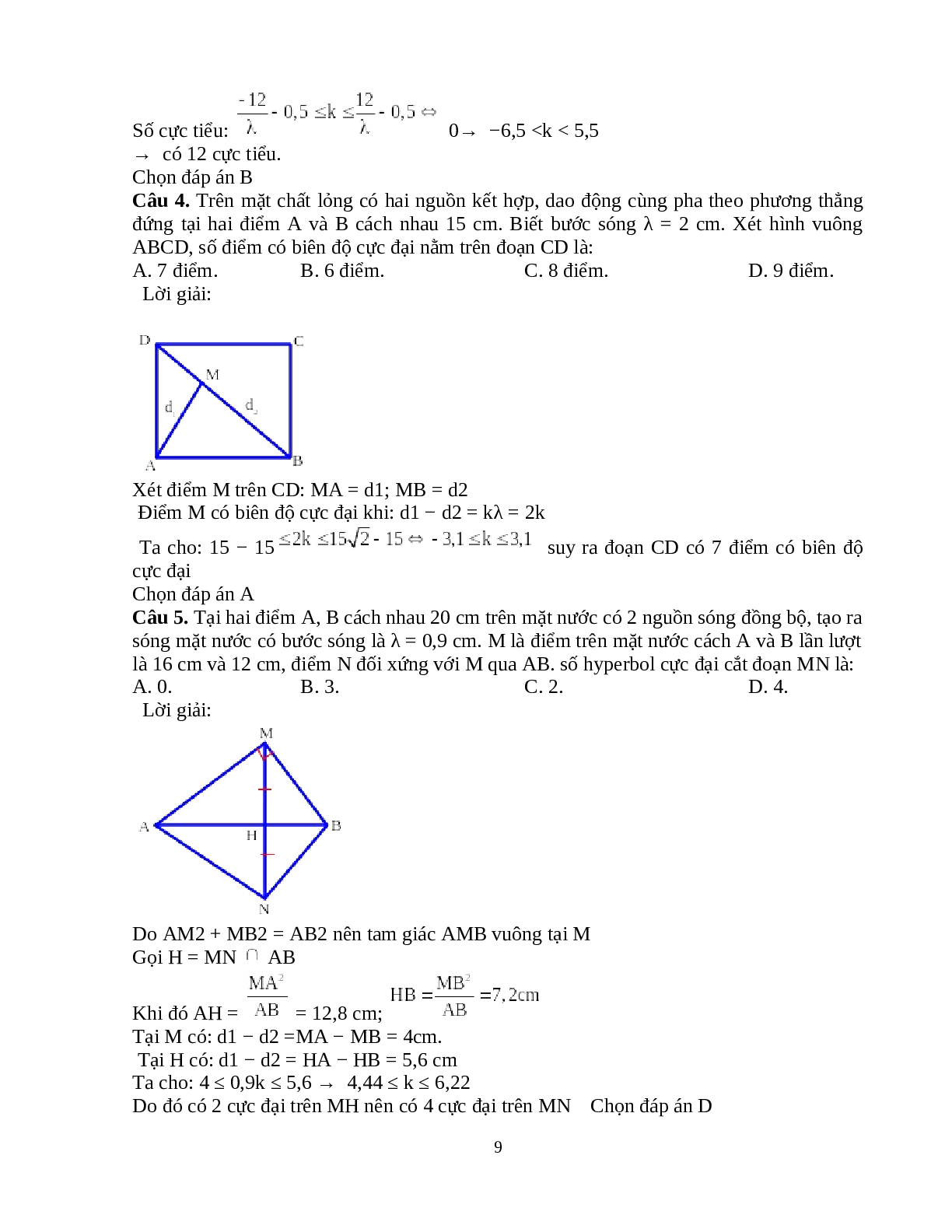 Lý thuyết, bài tập về Sóng cơ chọn lọc, có đáp án - Vật lí 12 (trang 9)