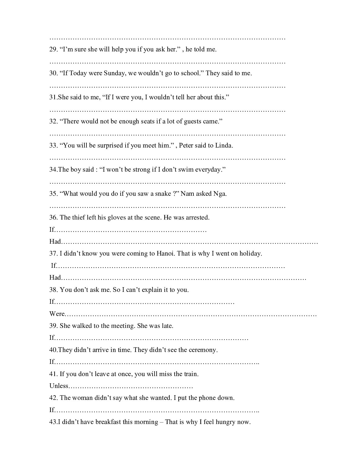 Chuyên đề: Câu điều kiện môn Tiếng Anh lớp 12 (trang 3)