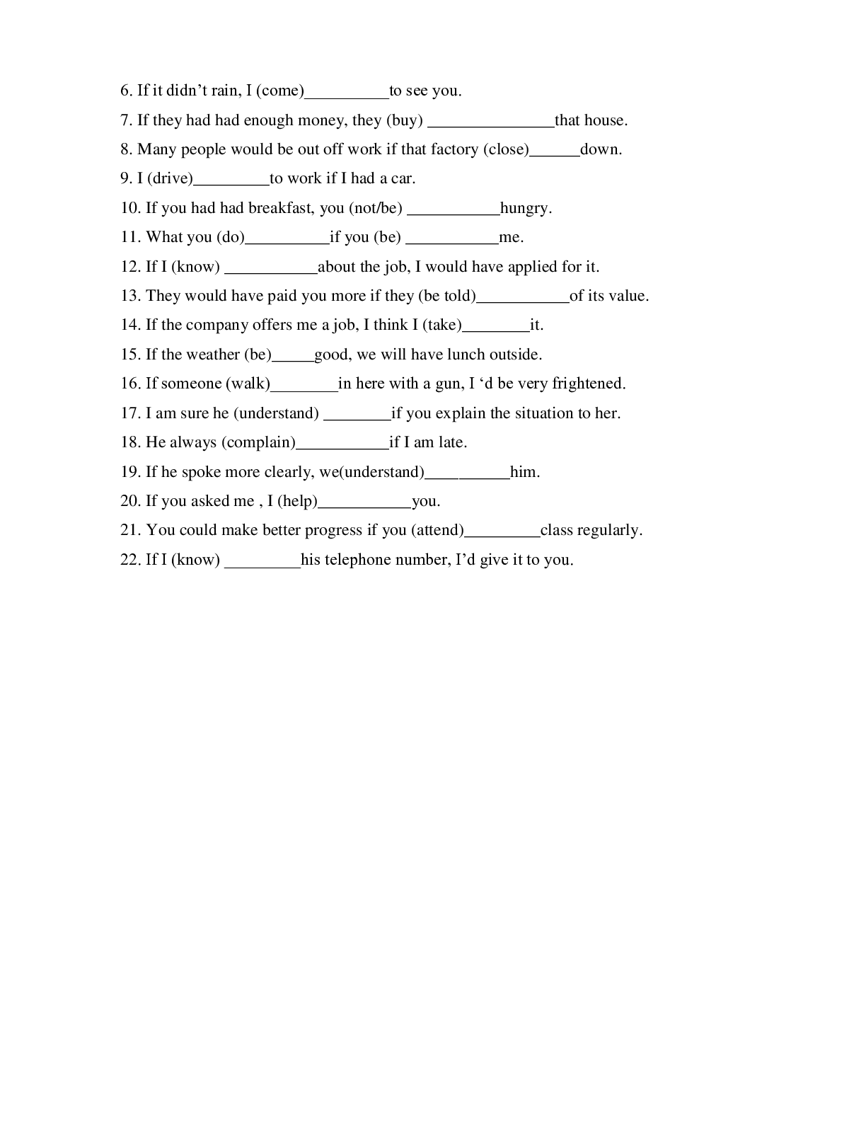 Chuyên đề: Câu điều kiện môn Tiếng Anh lớp 12 (trang 5)