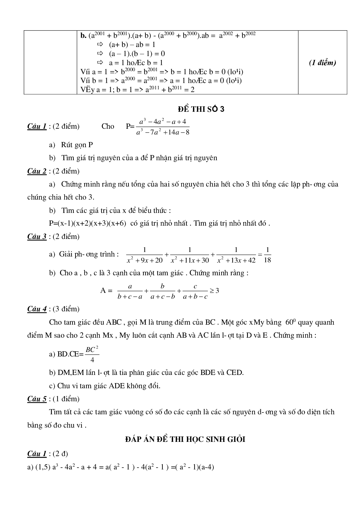 Tuyển tập đề thi học sinh giỏi toán lớp 8 (trang 6)