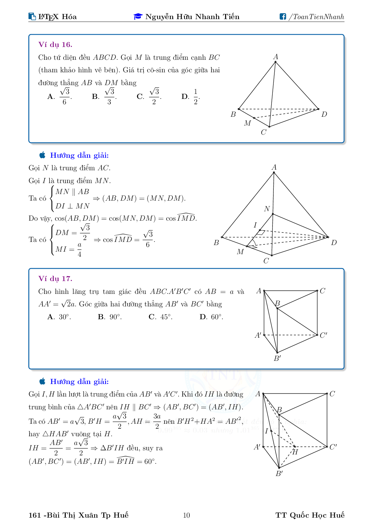 Chuyên đề về góc và khoảng cách trong không gian (trang 10)