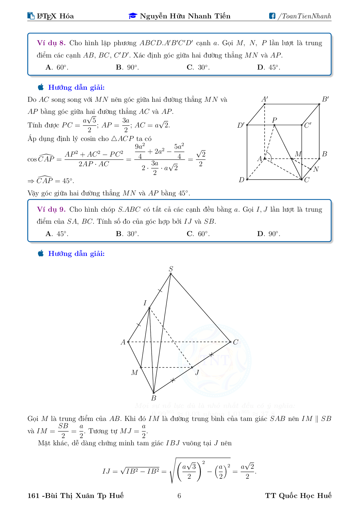 Chuyên đề về góc và khoảng cách trong không gian (trang 6)