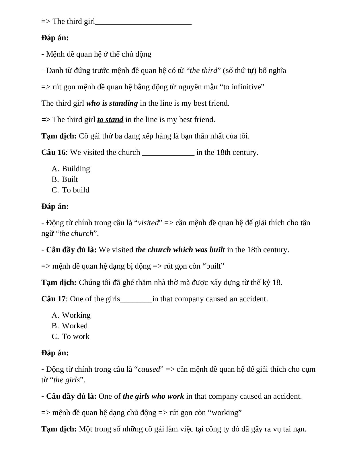 12 câu Trắc nghiệm Tiếng Anh lớp 11 Unit 8 có đáp án năm 2023 (trang 10)