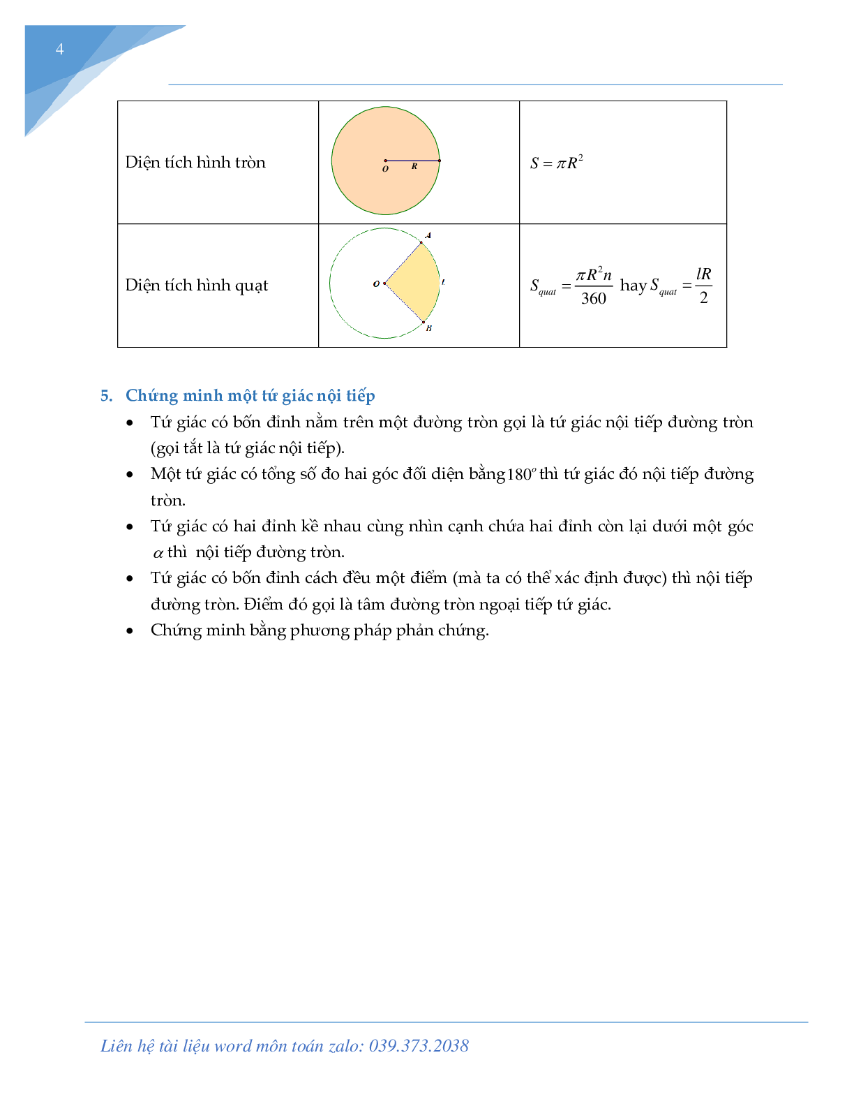Tuyển tập 50 bài hình học luyện thi vào lớp 10 chuyên môn toán (trang 4)
