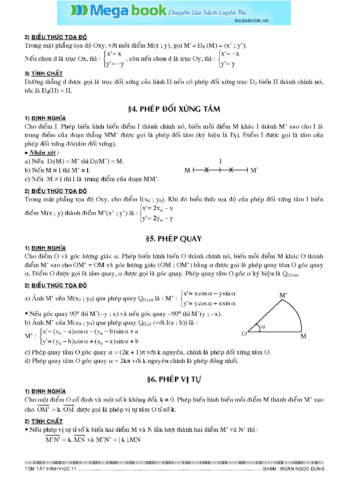 Lý thuyết hình học môn Toán lớp 11 đầy đủ nhất (trang 2)