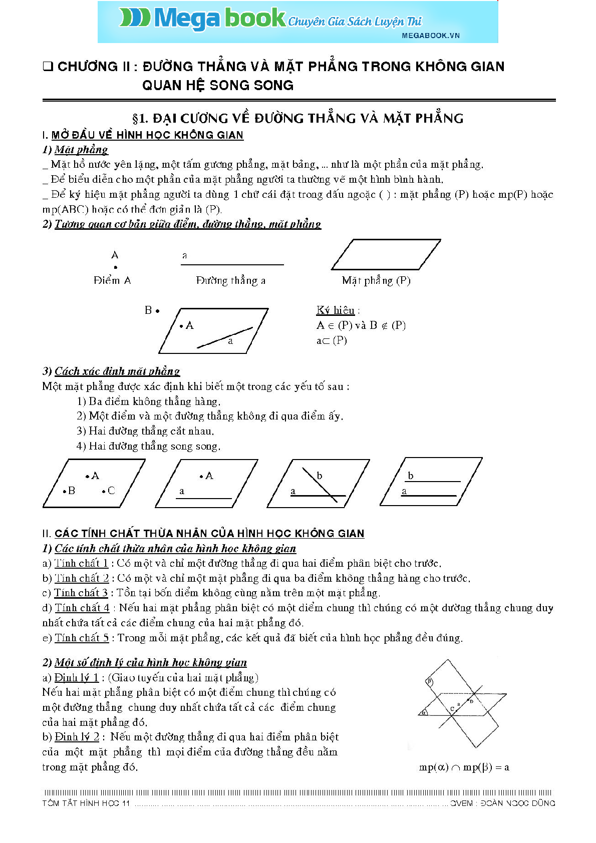 Lý thuyết hình học môn Toán lớp 11 đầy đủ nhất (trang 4)