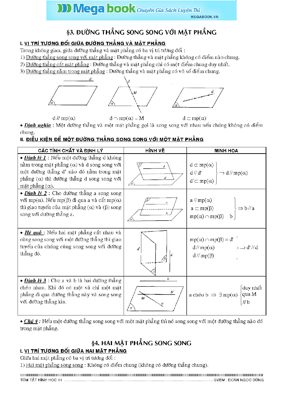 Lý thuyết hình học môn Toán lớp 11 đầy đủ nhất (trang 7)