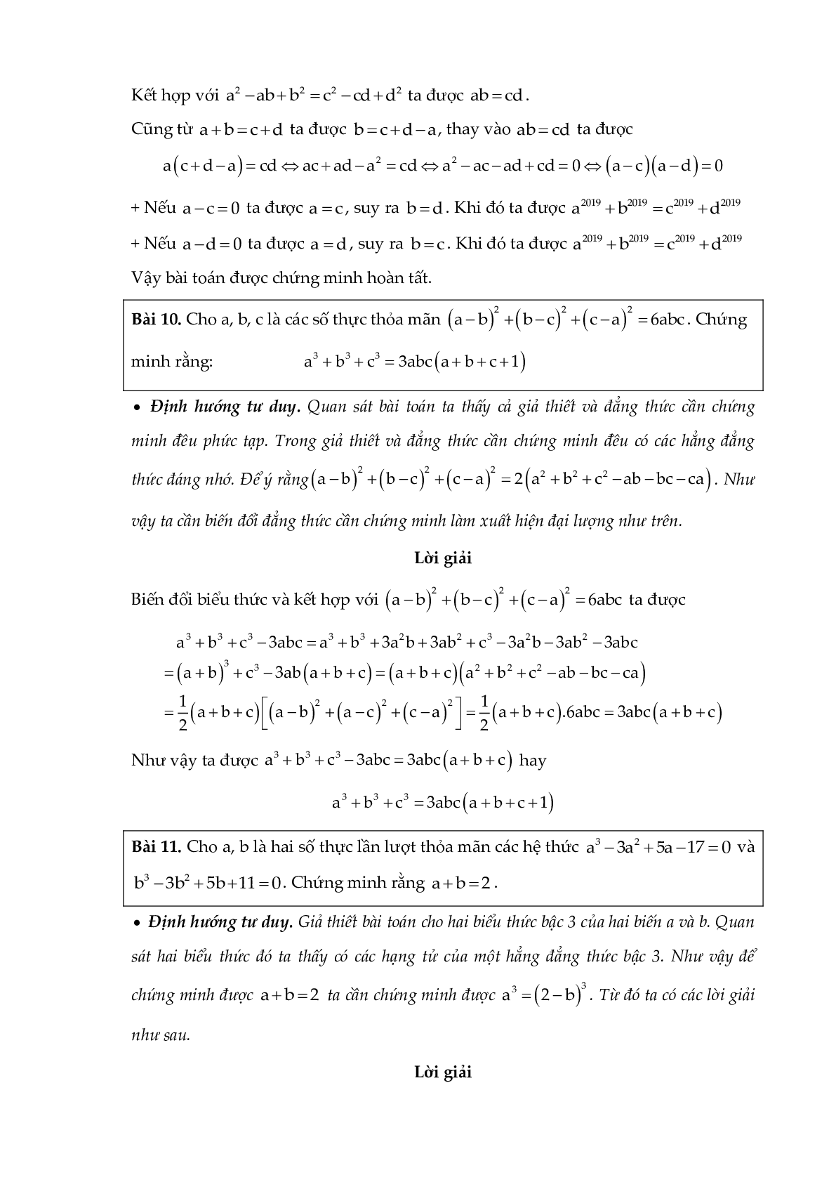 50 bài tập Những hằng đẳng thức đáng nhớ (có đáp án) - Toán 8 (trang 10)
