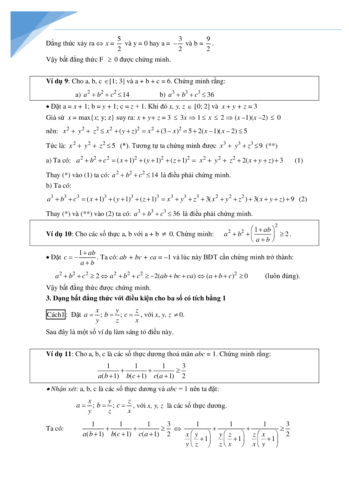 Phương pháp đổi biến trong chứng minh bất đẳng thức (trang 3)