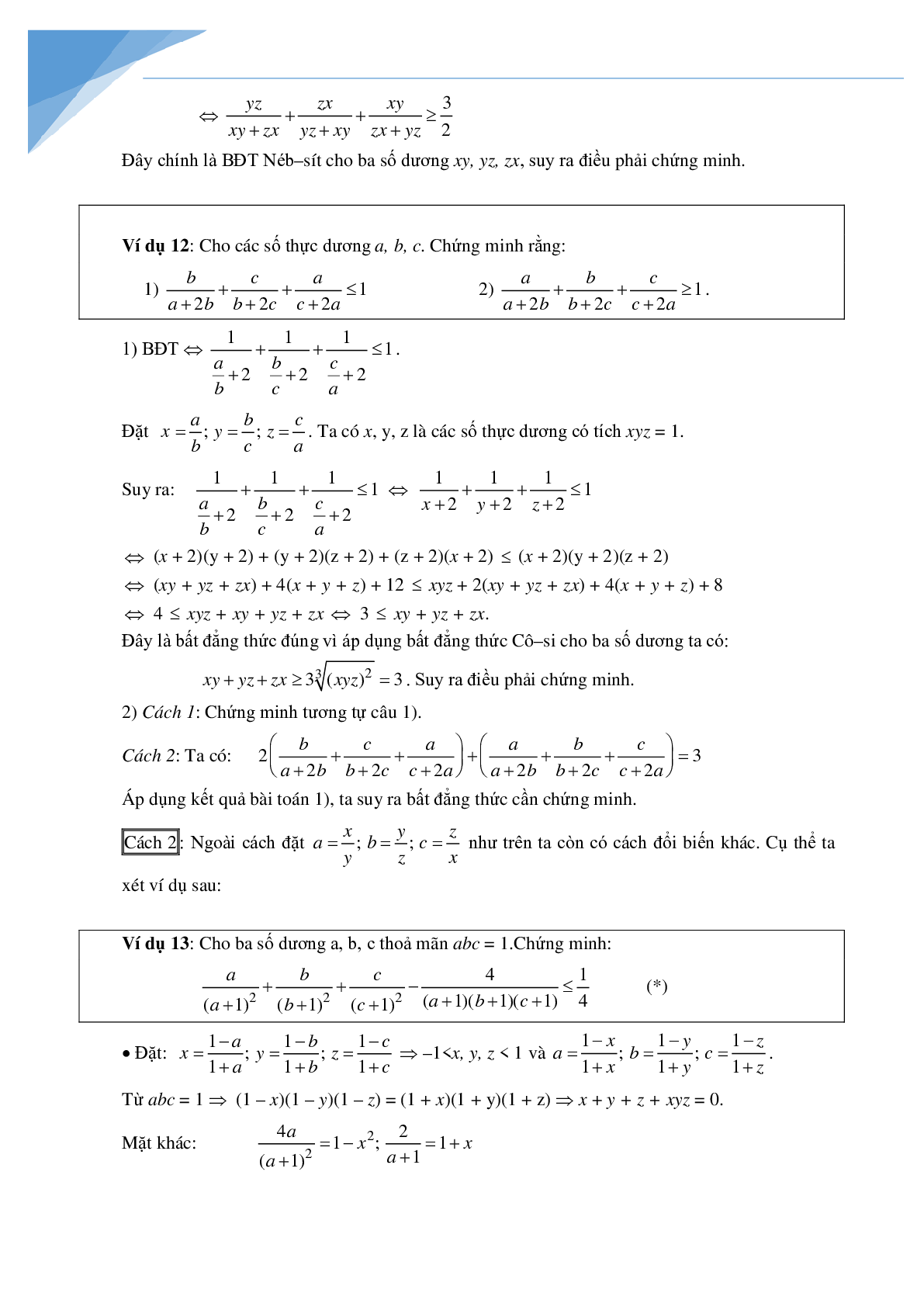 Phương pháp đổi biến trong chứng minh bất đẳng thức (trang 4)