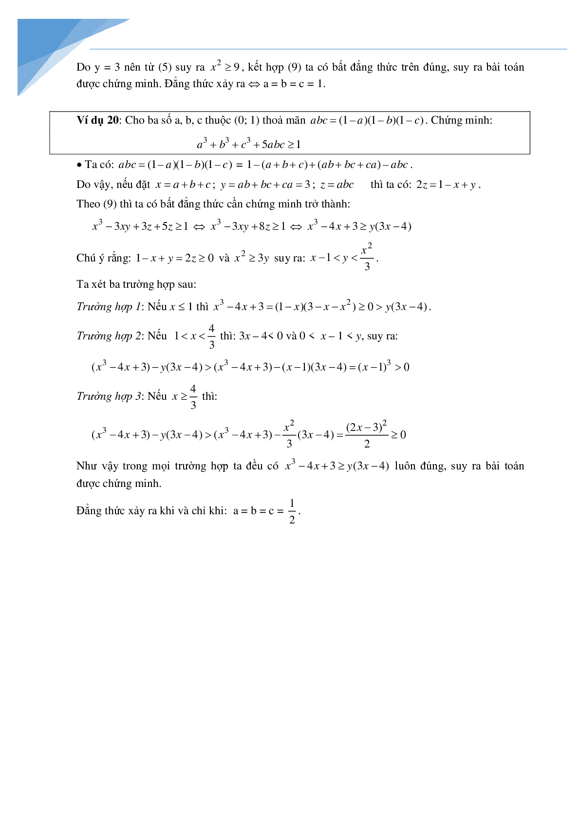 Phương pháp đổi biến trong chứng minh bất đẳng thức (trang 8)
