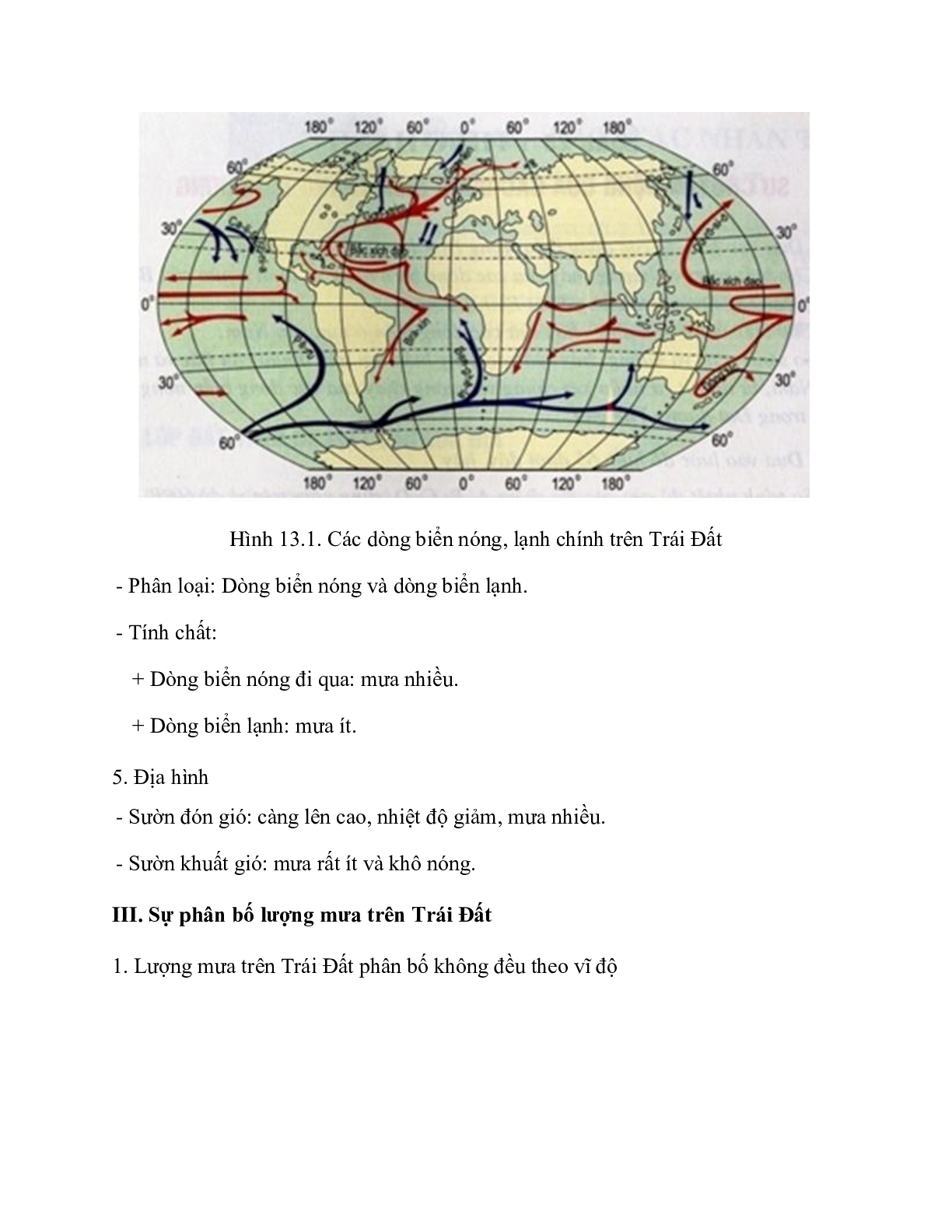 Địa Lí 10 Bài 13 (Lý thuyết và trắc nghiệm): Ngưng đọng hơi nước trong khí quyển. Mưa (trang 2)