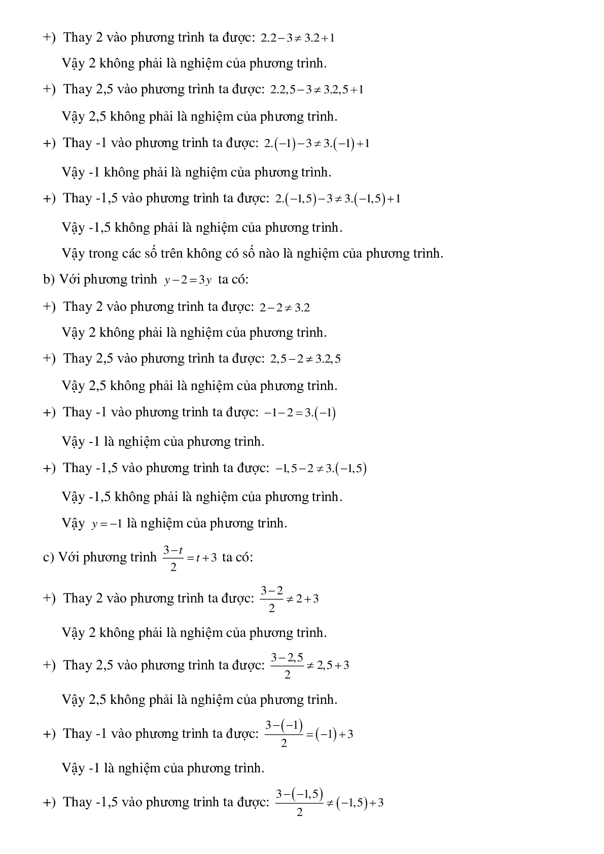 Lý thuyết và bài tập về Mở đầu về phương trình đại số toán 8 có lời giải (trang 2)
