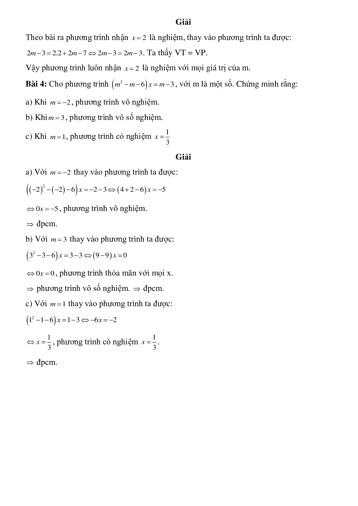 Lý thuyết và bài tập về Mở đầu về phương trình đại số toán 8 có lời giải (trang 4)