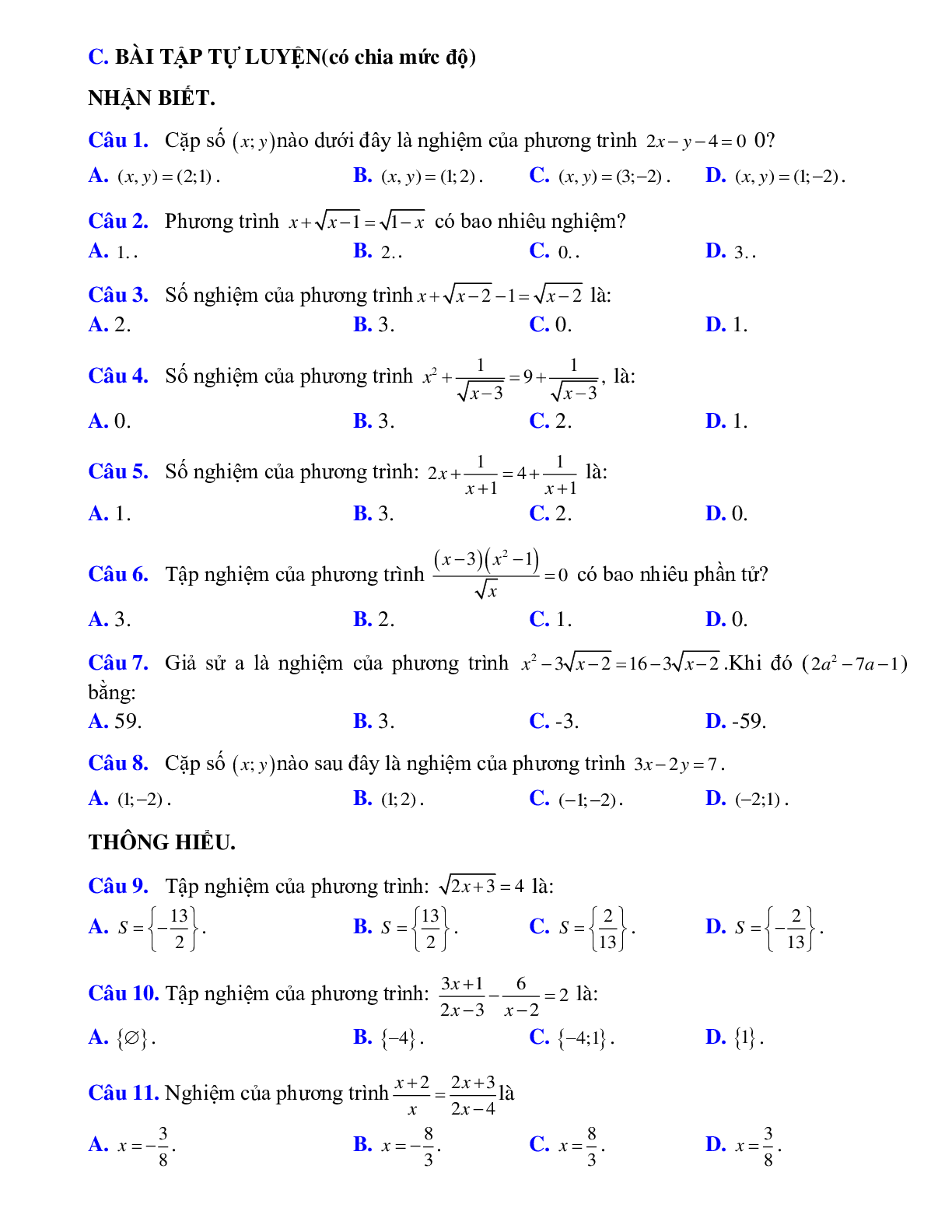 Giải phương trình (trang 3)