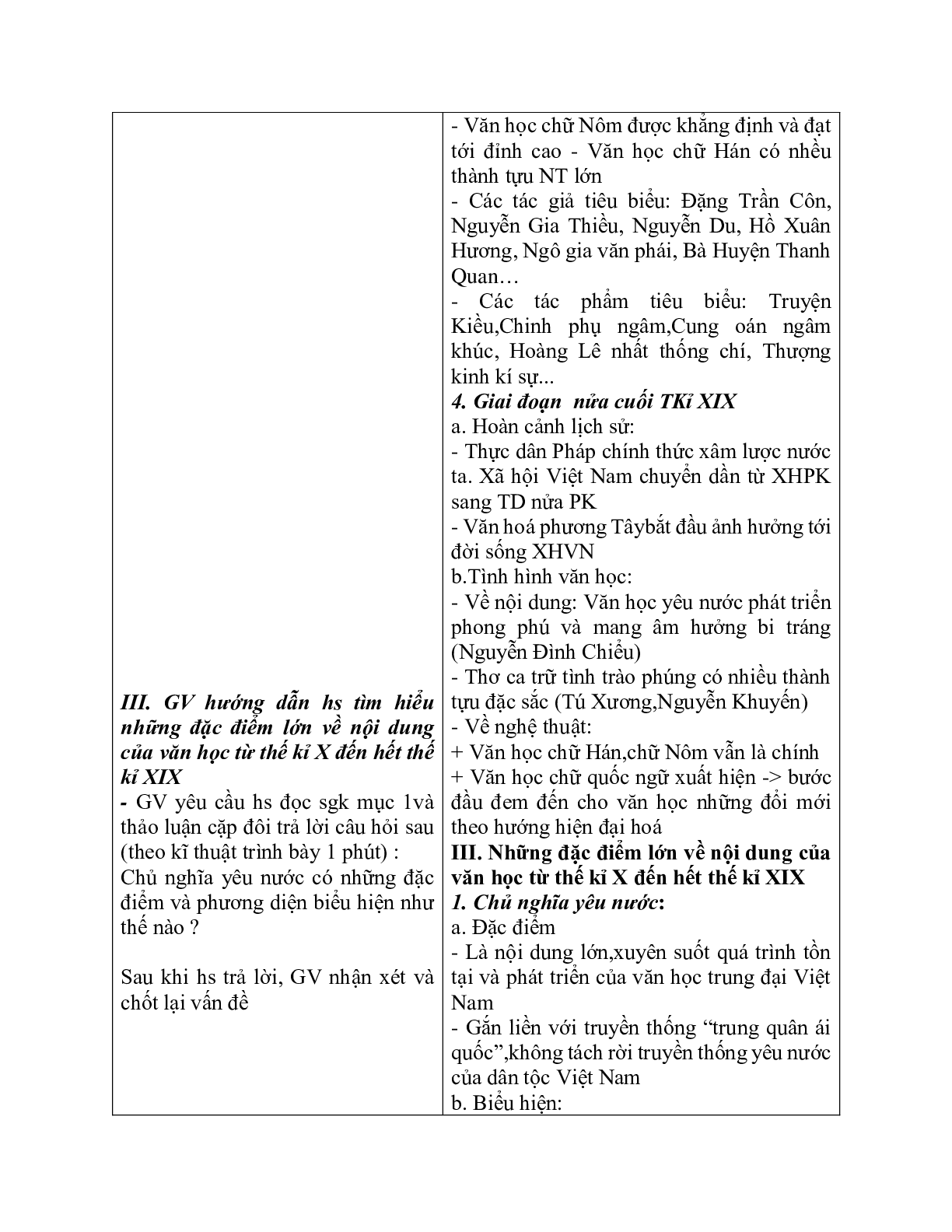 Giáo án ngữ văn lớp 10 Tiết 35, 36: Khái quát văn học Việt Nam (trang 5)