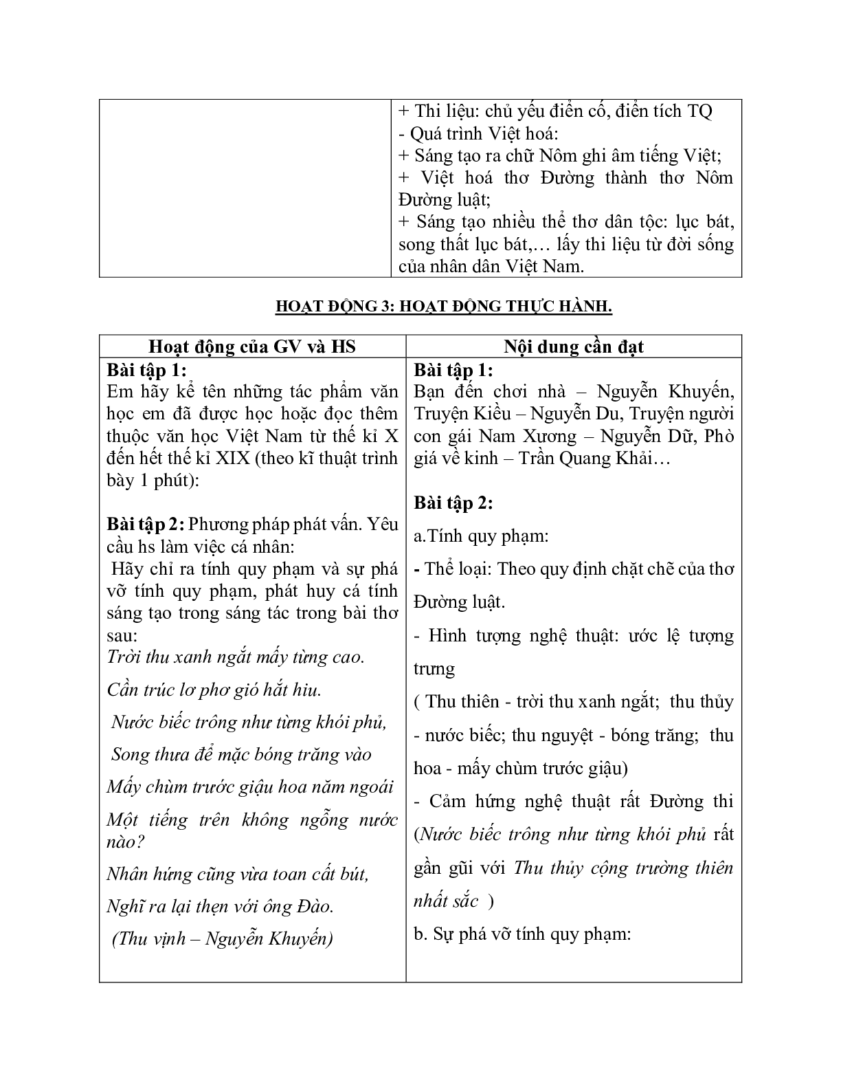 Giáo án ngữ văn lớp 10 Tiết 35, 36: Khái quát văn học Việt Nam (trang 8)