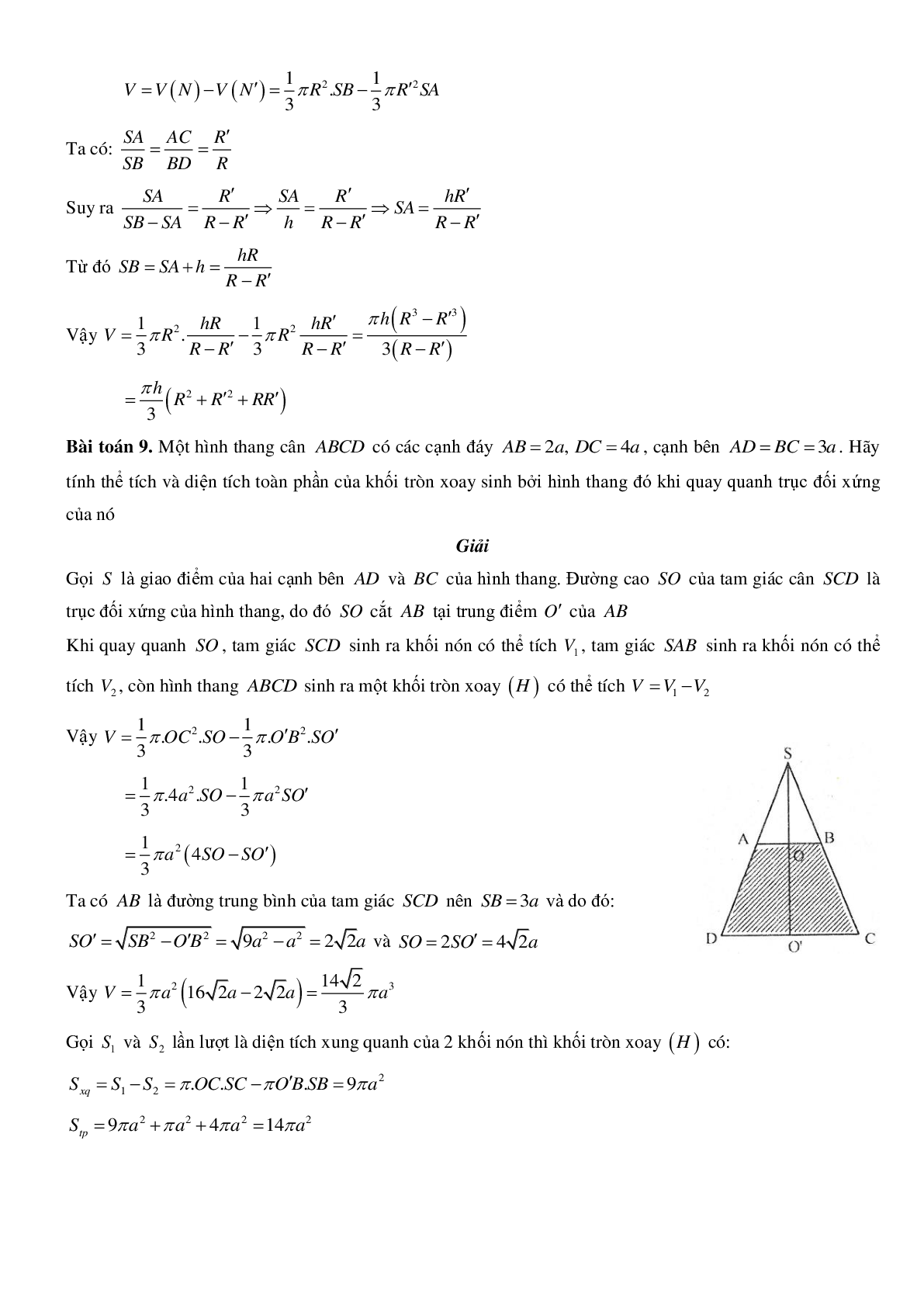 Mặt nón - Hình nón - Khối nón - Ôn thi THPT QG môn toán (trang 5)