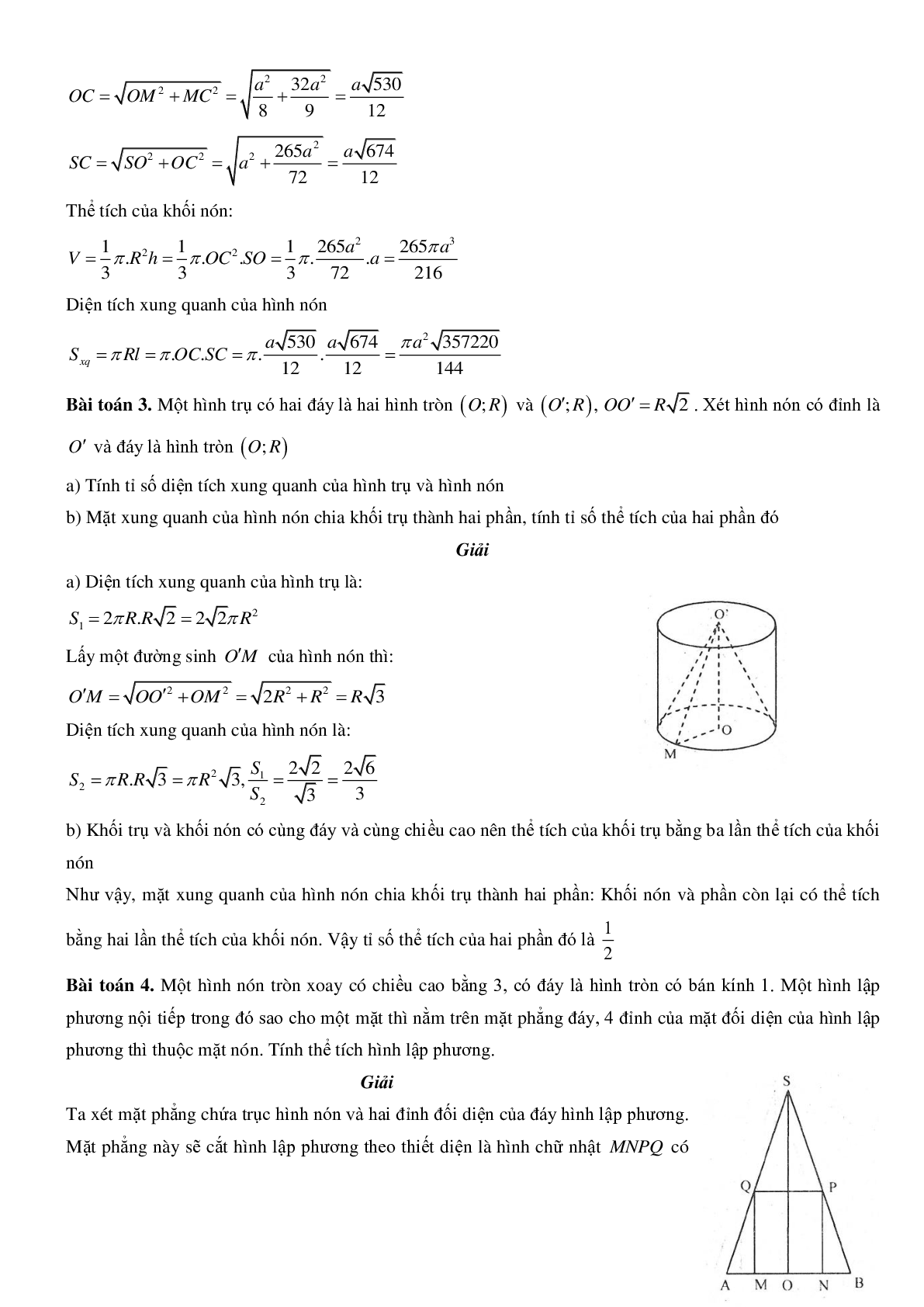Mặt nón - Hình nón - Khối nón - Ôn thi THPT QG môn toán (trang 8)