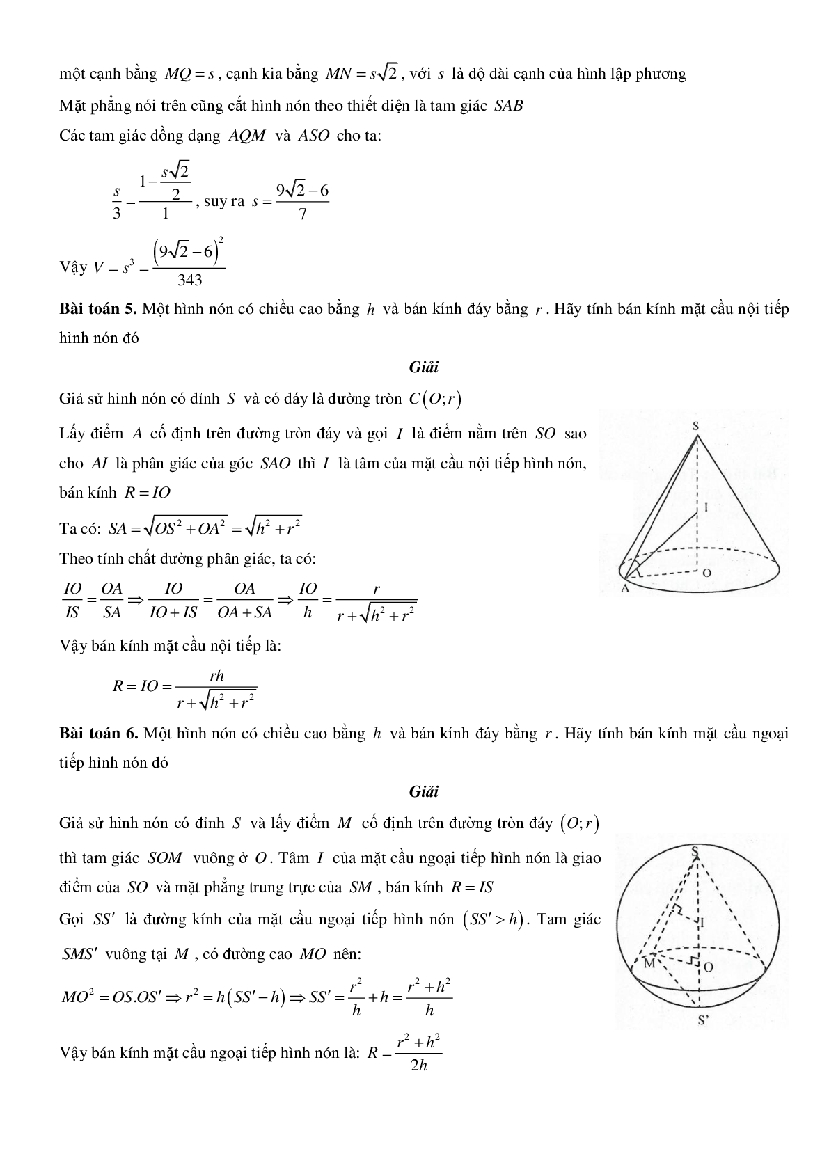 Mặt nón - Hình nón - Khối nón - Ôn thi THPT QG môn toán (trang 9)