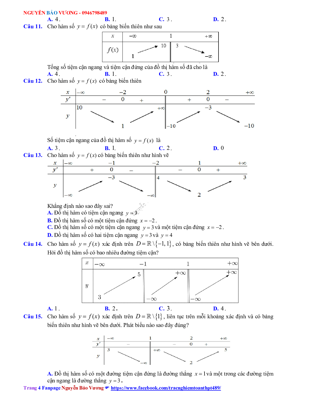 Phương pháp giải Tiệm cận của đồ thị hàm số 2023 (lý thuyết và bài tập) (trang 4)