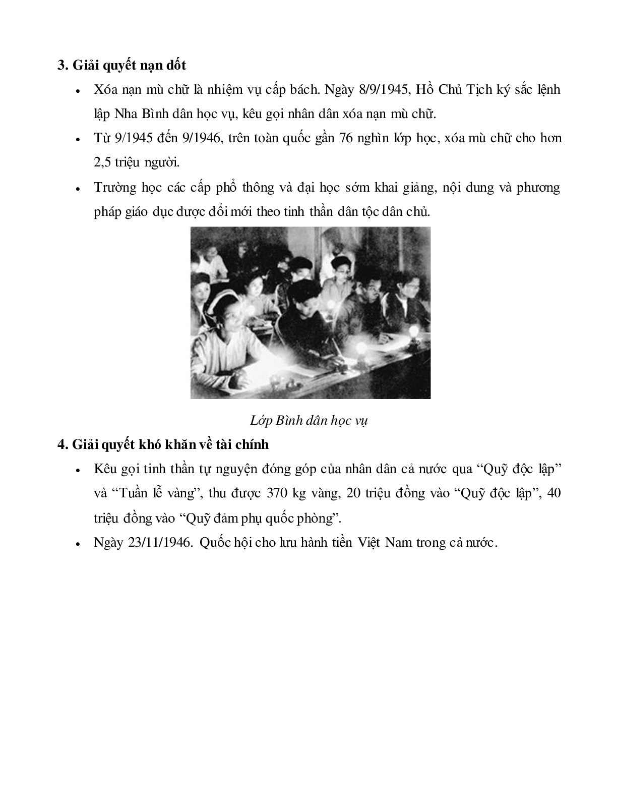 Lý thuyết môn Lịch sử 12 - bài 17: Nước Việt Nam Dân chủ Cộng hòa từ sau ngày 2-9-1945 đến trước ngày 19-12-1946 mới nhất (trang 6)