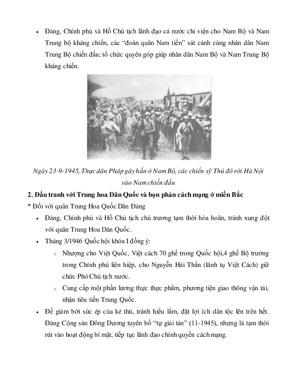 Lý thuyết môn Lịch sử 12 - bài 17: Nước Việt Nam Dân chủ Cộng hòa từ sau ngày 2-9-1945 đến trước ngày 19-12-1946 mới nhất (trang 8)