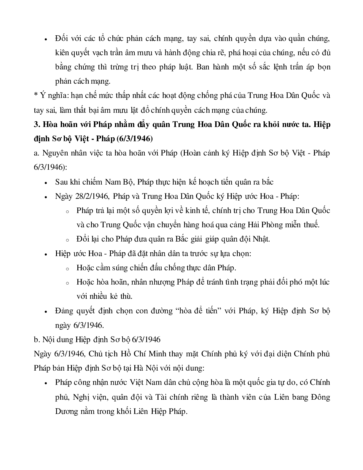 Lý thuyết môn Lịch sử 12 - bài 17: Nước Việt Nam Dân chủ Cộng hòa từ sau ngày 2-9-1945 đến trước ngày 19-12-1946 mới nhất (trang 9)