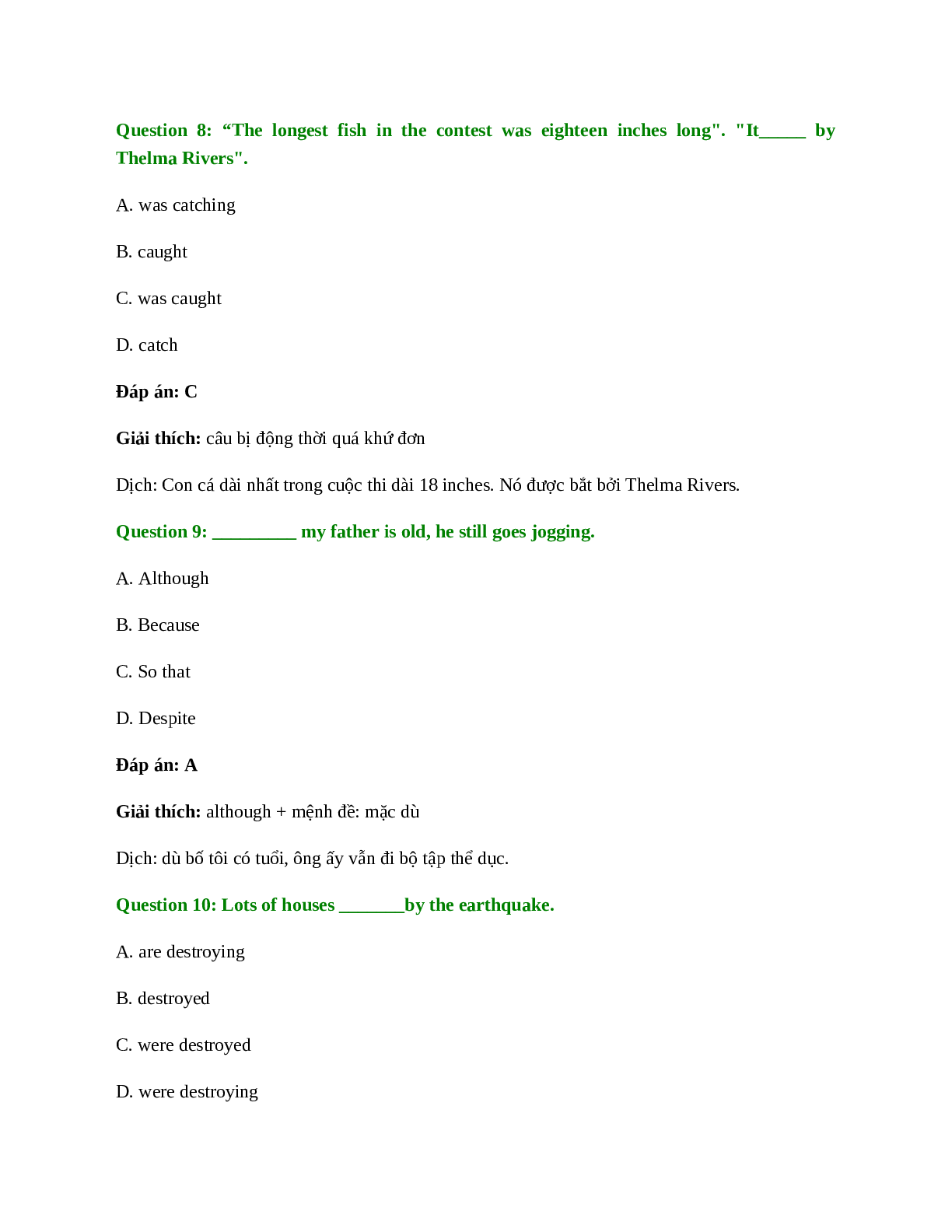 60 câu Trắc nghiệm Tiếng Anh 8 Unit 10 có đáp án 2023: Recycling (trang 9)