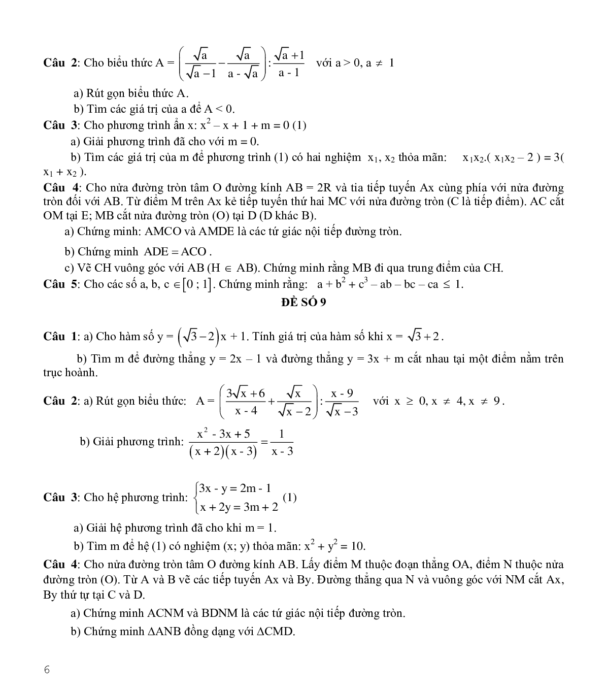 Tuyển tập đề thi toán vào 10 (trang 6)