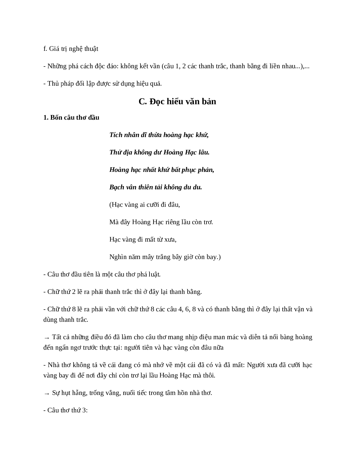 Lầu Hoàng Hạc (Hoàng Hạc Lâu) - Tác giả tác phẩm - Ngữ văn lớp 10 (trang 4)