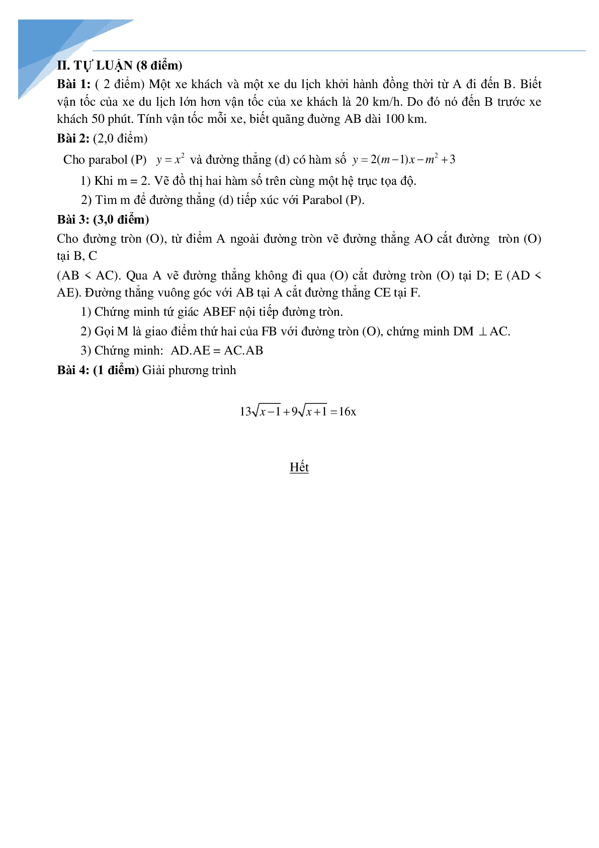 Bộ đề thi giữa kì 2 môn toán lớp 9 (trang 7)