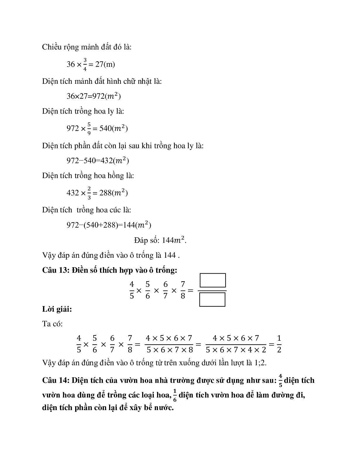 20 câu Trắc nghiệm Ôn tập phân số có đáp án có đáp án 2023 – Toán lớp 4 (trang 9)