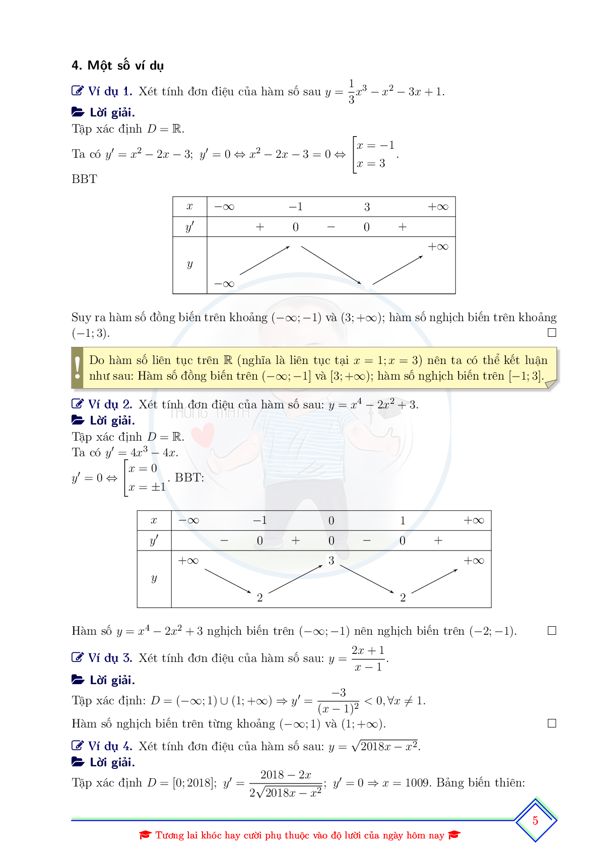 Chuyên đề về tính đơn điệu của hàm số ôn thi THPTQG (trang 7)