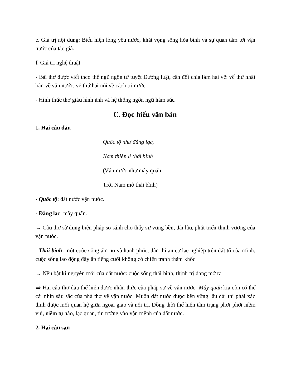 Vận nước (Quốc tộ) - Tác giả tác phẩm - Ngữ văn lớp 10 (trang 3)